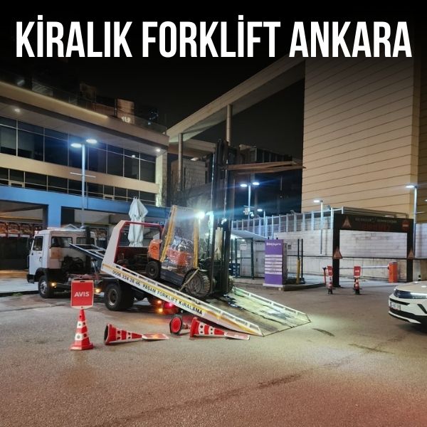 Eryaman bölgesinde günlük forklift kiralama hizmeti sunan forklift aracı